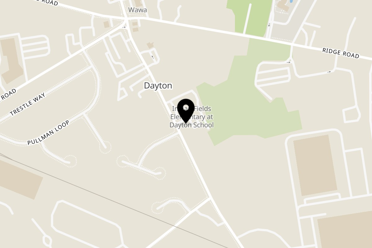 Map showing the location of Dear Delhi Restaurant, Bar & Lounge on 304 Georges Road in Dayton